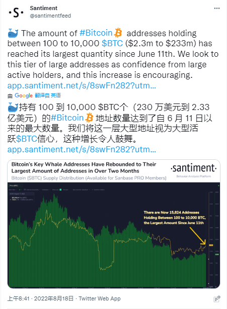 随着鲸鱼增持比特币价格上涨<strong></p>
<p>全球比特币价格</strong>，比特币价格会达到25000美元吗？