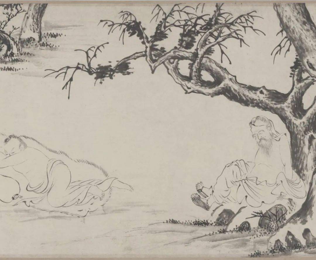唐伯虎白描人物<strong></p>
<p>伯虎币</strong>，线条太美啦！