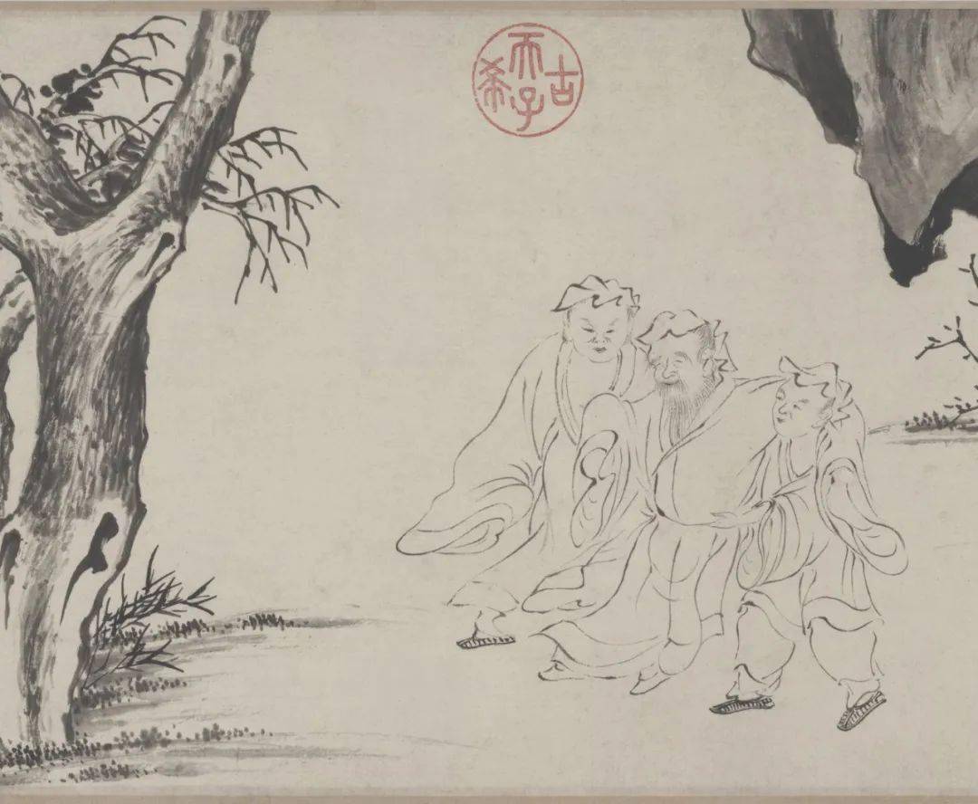 唐伯虎白描人物<strong></p>
<p>伯虎币</strong>，线条太美啦！