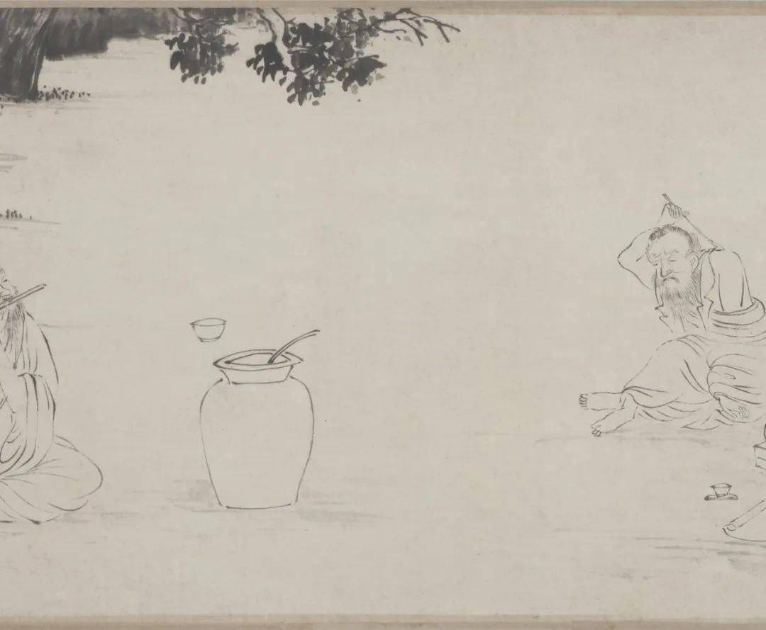 唐伯虎白描人物<strong></p>
<p>伯虎币</strong>，线条太美啦！