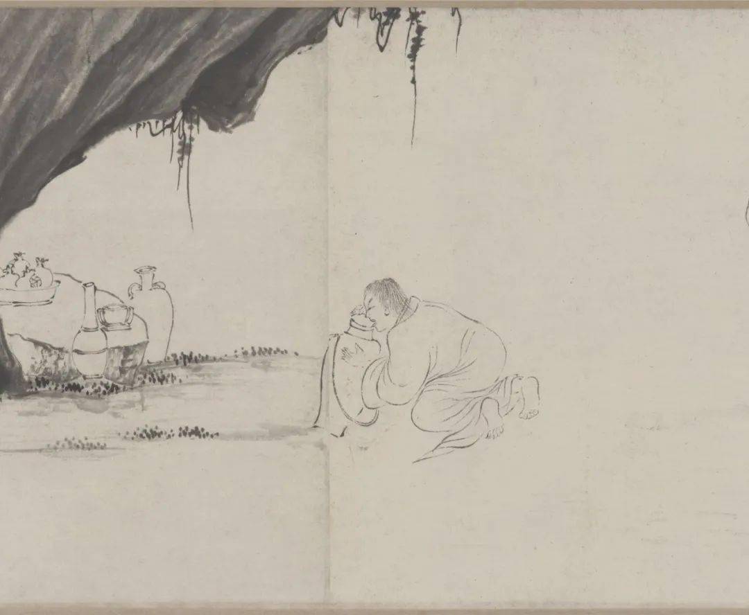唐伯虎白描人物<strong></p>
<p>伯虎币</strong>，线条太美啦！