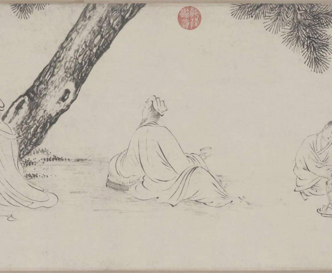 唐伯虎白描人物<strong></p>
<p>伯虎币</strong>，线条太美啦！