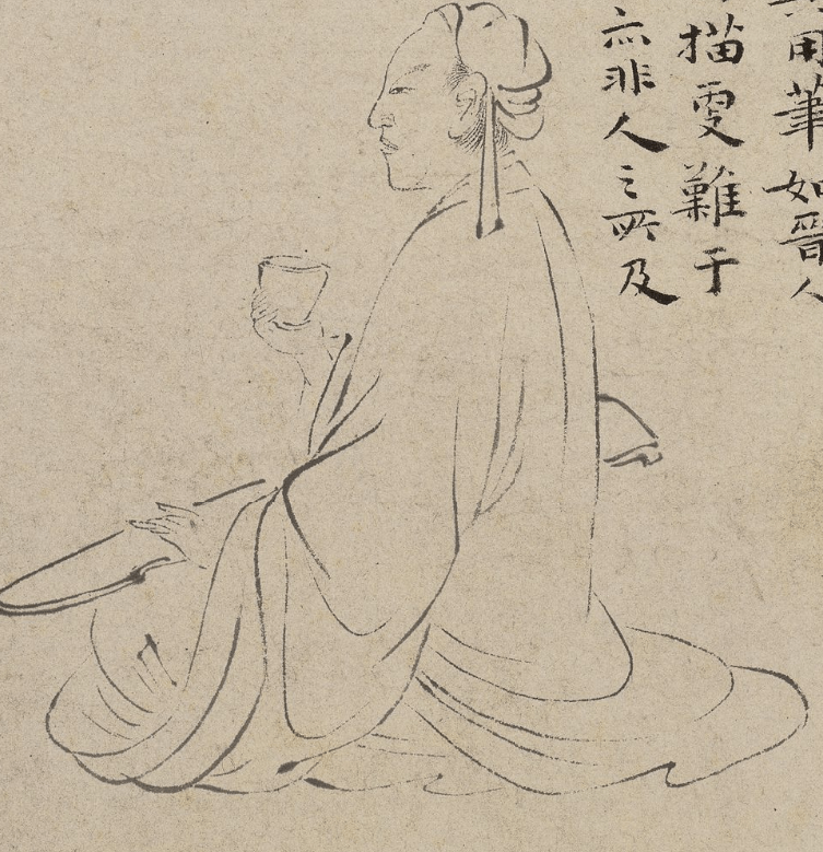 唐伯虎白描人物<strong></p>
<p>伯虎币</strong>，线条太美啦！