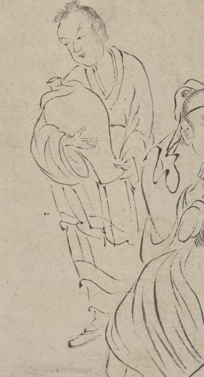 唐伯虎白描人物<strong></p>
<p>伯虎币</strong>，线条太美啦！