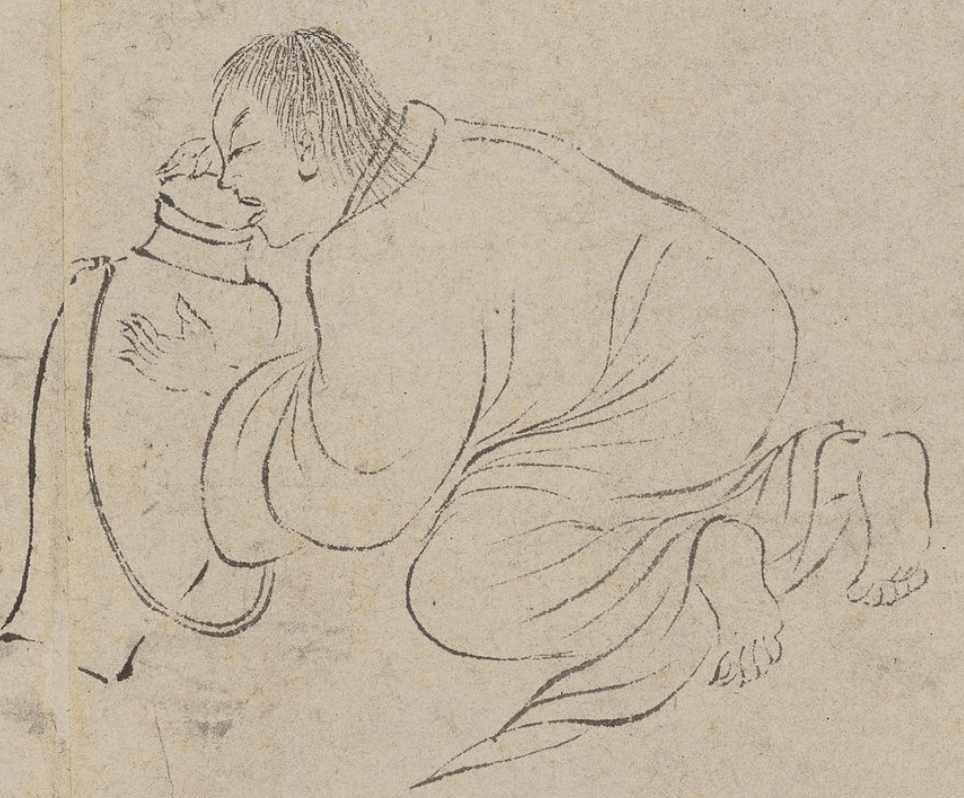 唐伯虎白描人物<strong></p>
<p>伯虎币</strong>，线条太美啦！