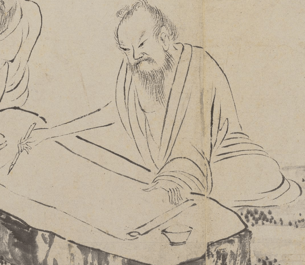 唐伯虎白描人物<strong></p>
<p>伯虎币</strong>，线条太美啦！