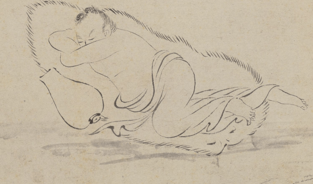 唐伯虎白描人物<strong></p>
<p>伯虎币</strong>，线条太美啦！
