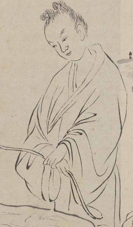 唐伯虎白描人物<strong></p>
<p>伯虎币</strong>，线条太美啦！