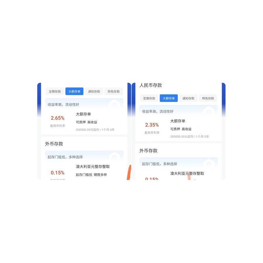 工农中建交招行等存款挂牌利率今日正式下调