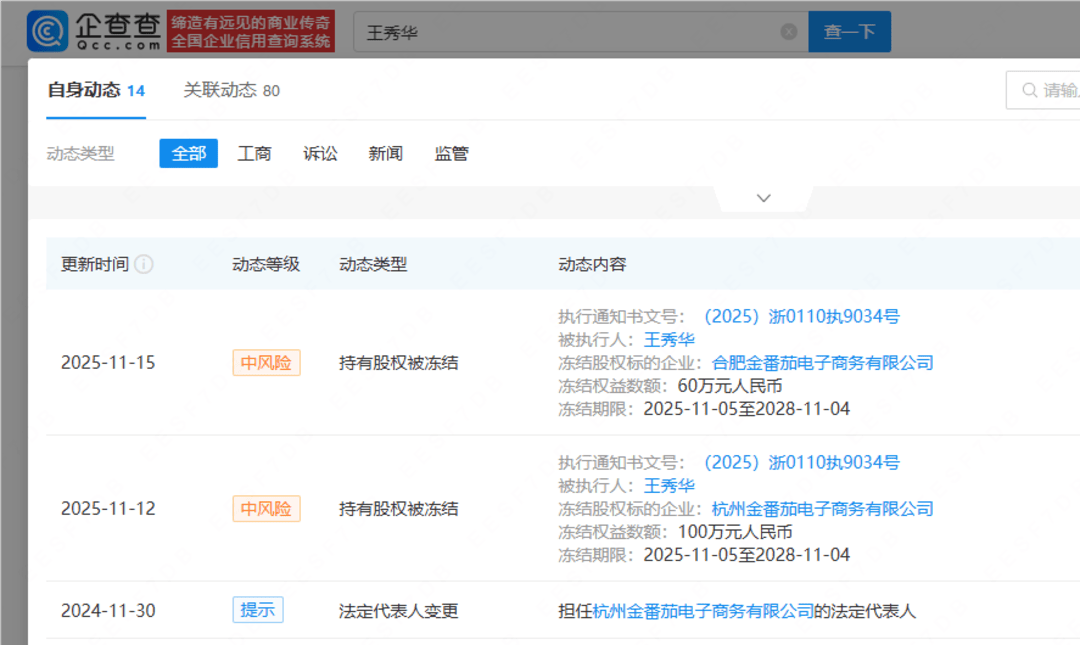 何秋亊称演唱会未获报酬引关注<strong></p>
<p>理财消费</strong>,主办方老板160万股权被冻结