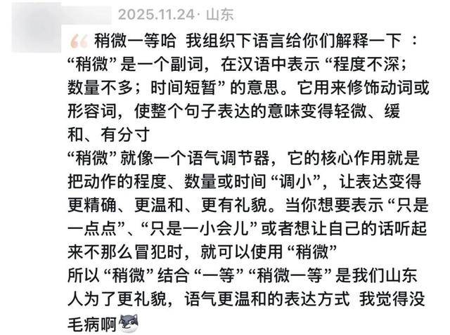 “稍微一等”冲上热搜<strong></p>
<p>理财产品利率</strong>!山东人集体懵圈:竟然是病句?没有问题啊我觉得